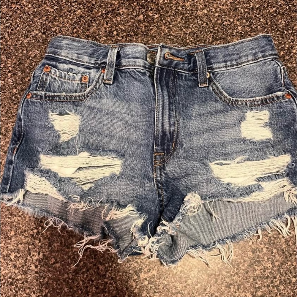 Aeropostale Distressed Denim Shorts